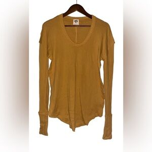 Free People We The Free Colby Tee Shirt Long Sleeves‎ Thumbholes Women XS Boho